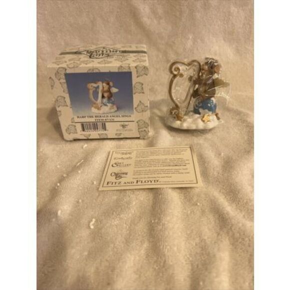 Charming Tails Harp The Herald Angel Sings Mouse Figurine Wings Halo 87/131 - Picture 1 of 9